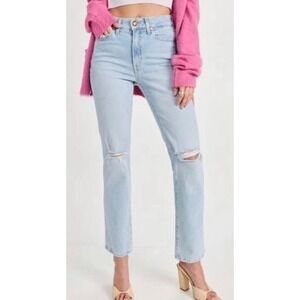 AYR‎ 'The Sugar' Light Wash Distressed Straight Leg Jeans Women's Size 28S